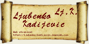 Ljubenko Kadijević vizit kartica